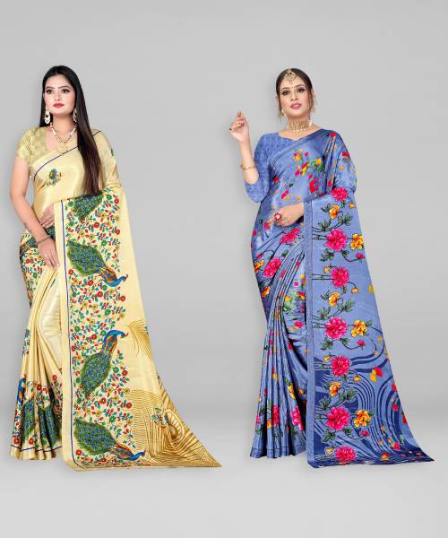 Leelavati Printed Daily Wear Crepe Saree