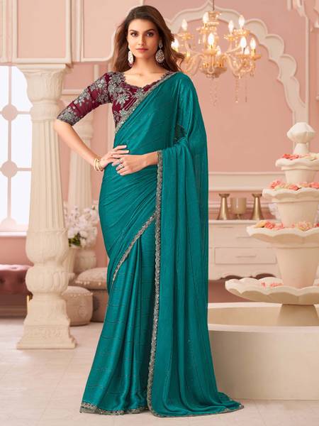 Tasrika Embellished Bollywood Georgette Saree