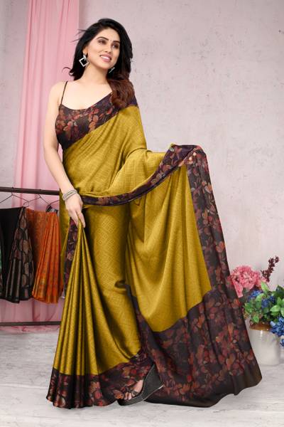 MIRCHI FASHION Printed, Geometric Print, Floral Print Daily Wear Chiffon Saree