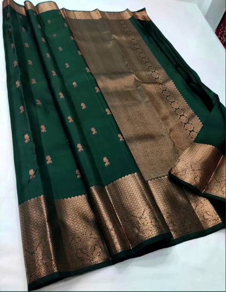 Omsaiarts Embellished, Self Design, Woven Banarasi Jacquard, Pure Silk Saree