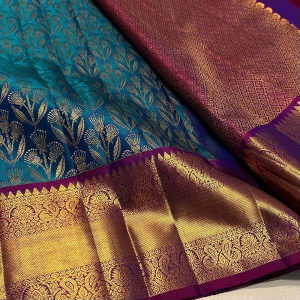 blazik Woven Banarasi Silk Blend Saree