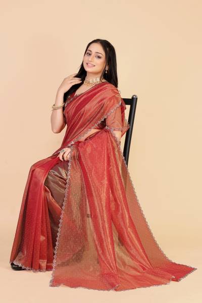 Snija Fashion Embellished Bollywood Organza Saree