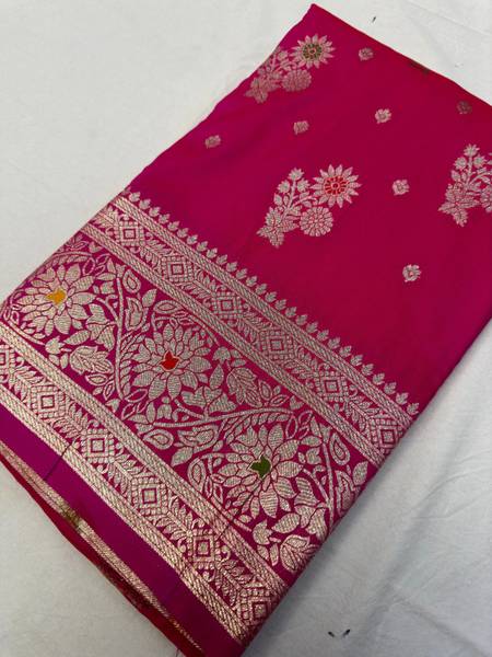 KALKEE FASHION Self Design Banarasi Jacquard, Pure Silk Saree
