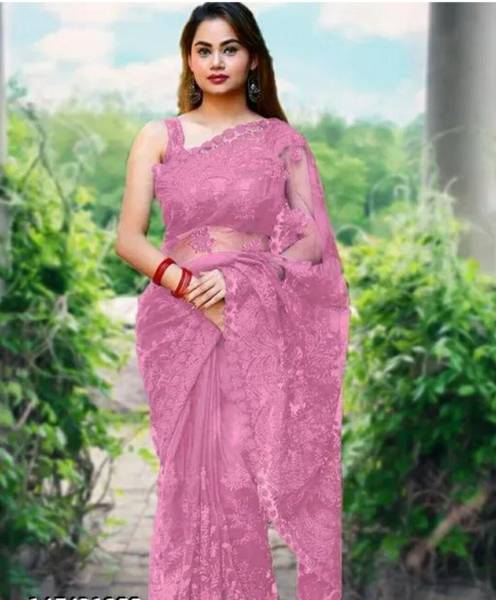 GALANI ENTERPRISE Embroidered Bollywood Net Saree