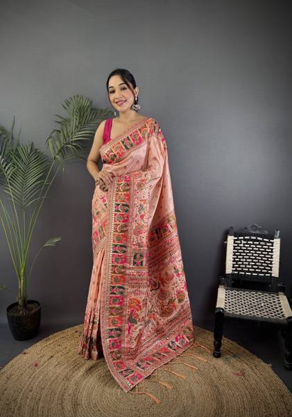 Tasrika Woven Patola Semi-Pashmina Saree