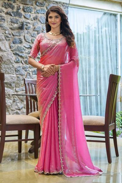 balaji textiles Embellished Bollywood Jimmy choo Saree