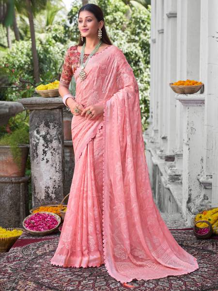 Sareemall Embellished Bollywood Chiffon Saree