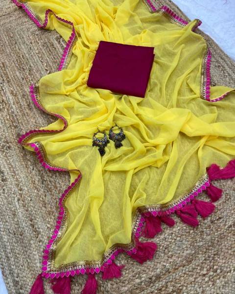 Aquiliq Embroidered Bollywood Georgette Saree