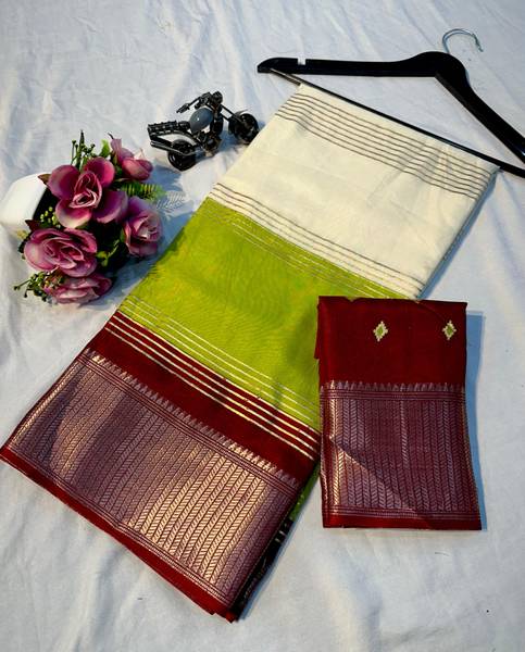 RAAVIENTERPRISE Embellished Bollywood Silk Blend Saree