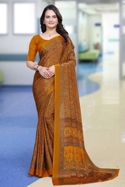 K 5 FASHION Printed Daily Wear Crepe Saree