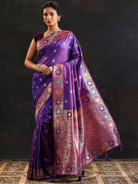 LIBAS Woven Daily Wear Silk Blend Saree
