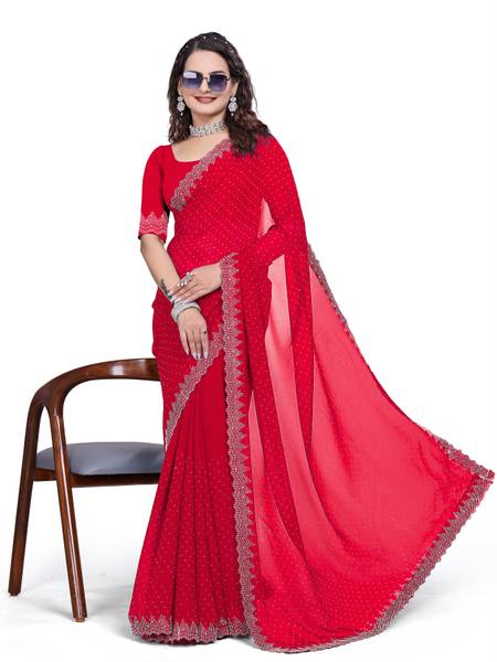 PRISHA Self Design Bollywood Organza Saree