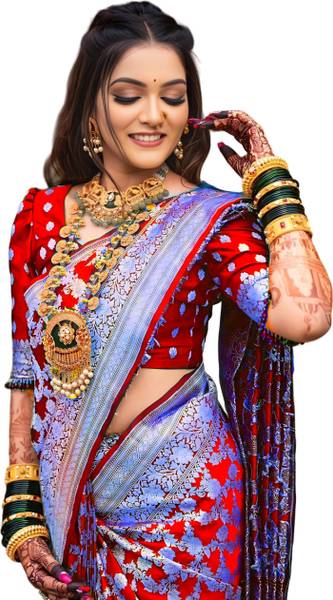 GORAL Embellished Kanjivaram Art Silk, Jacquard Saree