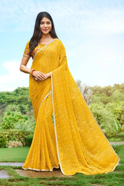 Laxmipati sarees Printed Bollywood Brasso Saree