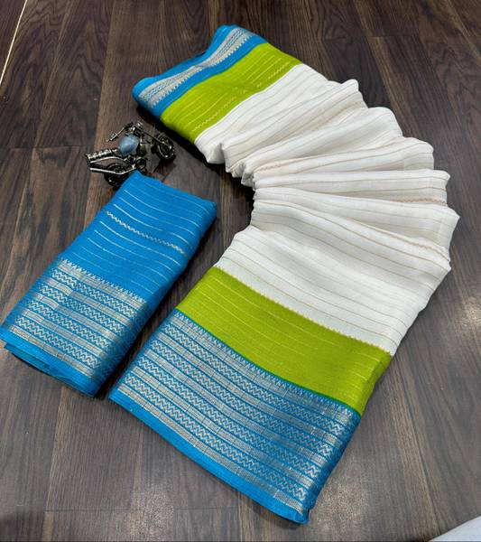 RAAVIENTERPRISE Embellished Mysore Silk Blend Saree