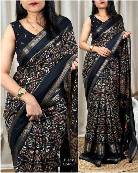 SAKHA DESIGNER Printed Bollywood Art Silk Saree