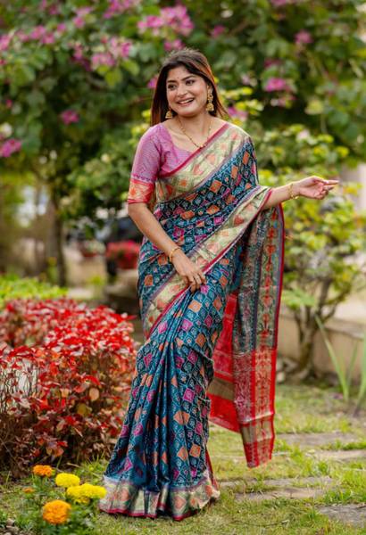 Divastri Woven Patola Chanderi Saree