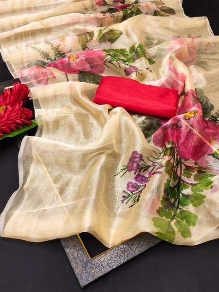 Million Brands Self Design Bollywood Organza Saree