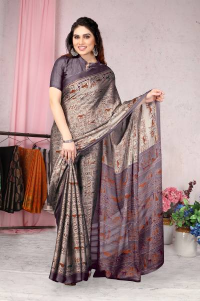 MIRCHI FASHION Printed, Animal Print Daily Wear Chiffon Saree