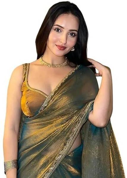 SHETH SHYAMALYO Embellished Bollywood Chiffon Saree