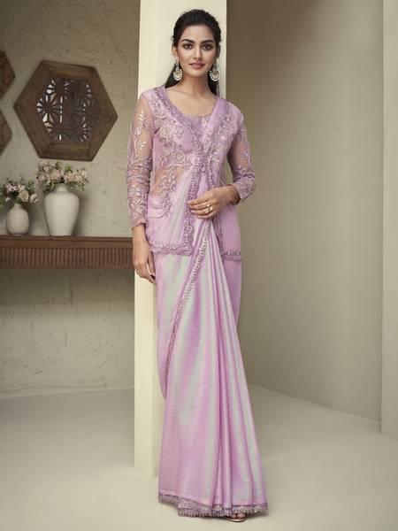 Sareemall Embellished Bollywood Georgette Saree