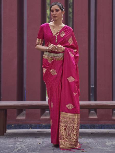 Sareemall Woven Banarasi Pure Silk Saree