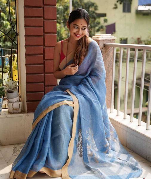 AVOLIC Printed Daily Wear Cotton Silk Saree