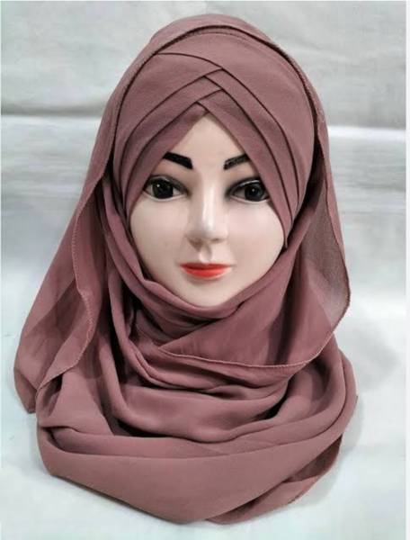 HMSA Self Design Georgette Women Scarf, Stole, Fancy Scarf