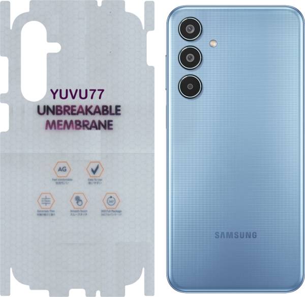 yuvu77 Back Screen Guard for Samsung Galaxy m35 5g, Membrane with 360 coverage