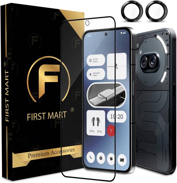 FIRST MART Edge To Edge Tempered Glass for Nothing Phone (2A) 5G, Nothing (2A) 5G, Nothing Phone 2A 5G, Nothing 2A 5G, Edge to Edge Glass with Black C...