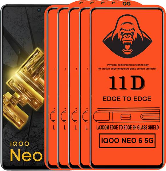 Laxdom Edge To Edge Tempered Glass for IQ00 NEO 6 5G