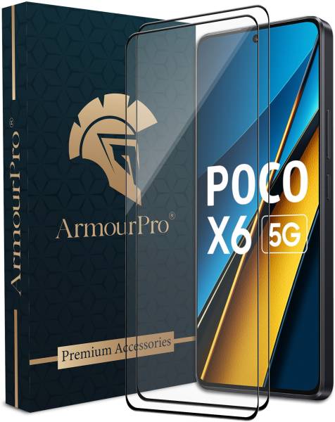 ArmourPro Edge To Edge Tempered Glass for Poco X6 5G, Poco X6, Poco X6 Pro 5G, Poco X6 Pro, Redmi Note 13 5G, Redmi Note 13, Redmi Note 13 Pro 5G, Red...