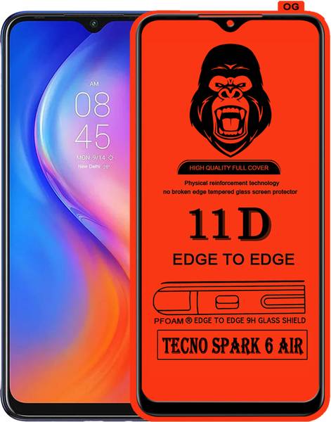 Laxdom Edge To Edge Tempered Glass for TECNO SPARK 6 AIR