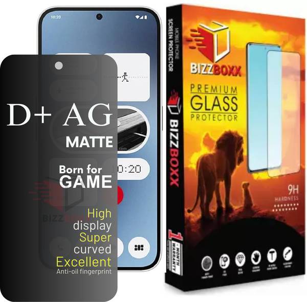 BizzBoxx Edge To Edge Tempered Glass for Nothing Phone 2a 5G, Phone 2A, phone 2 a, Nothing 2A D+ AG Matte, 2 A temper glass, Phone 2A Matte temper gla...