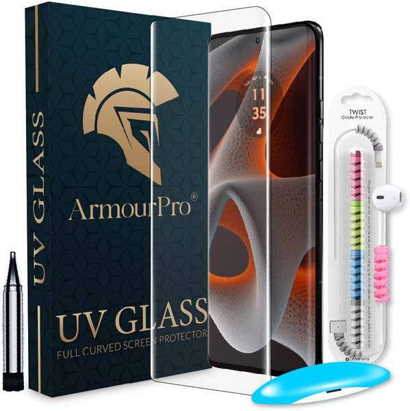 ArmourPro Edge To Edge Tempered Glass for Motorola Edge 50 Pro 5G, Motorola Edge 50 Pro, Moto Edge 50 Pro 5G, Moto Edge 50 Pro, Edge 50 Pro, UV Glue G...