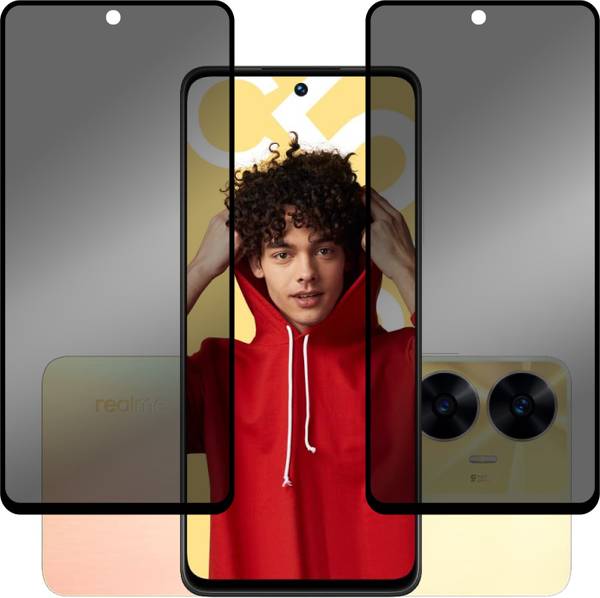 MobileBukket Edge To Edge Tempered Glass for Realme C55 Privacy Screen Guard