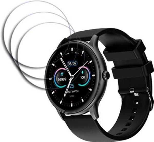 SOMTONE Edge To Edge Tempered Glass for Fire-Boltt Hurricane Pro 1.39 INCH DISPLAY SMARTWATCH SCREEN GUARD