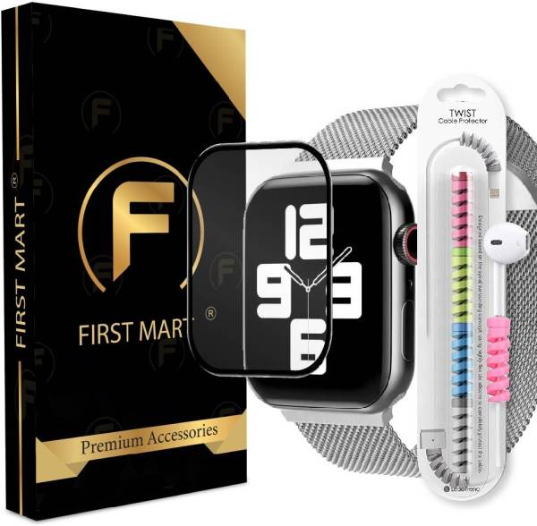 FIRST MART Edge To Edge Tempered Glass for Apple Watch Series 7 (41 MM), Apple Watch Series 7 41 MM, Apple Watch Series 8 (41 MM), Apple Watch Series ...