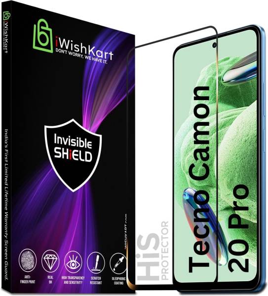 iWishKart Edge To Edge Tempered Glass for Tecno Camon 20 Pro, Tecno Camon 20 Pro 5G