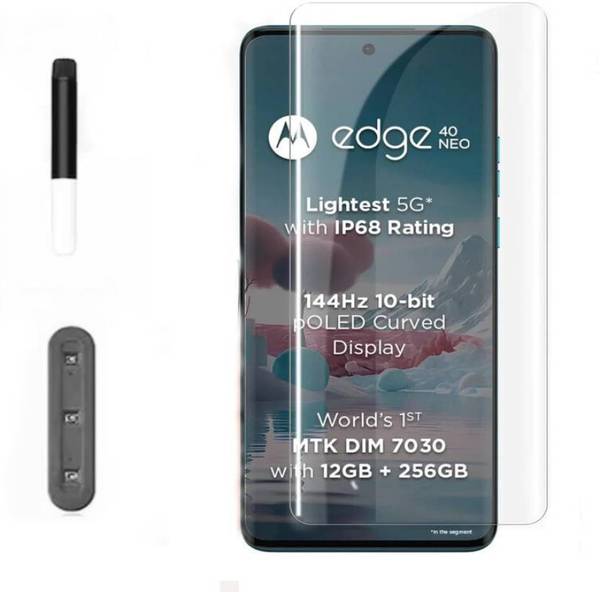 Jics Edge To Edge Tempered Glass for Motorola Edge 40 Neo UV Tempered Glass