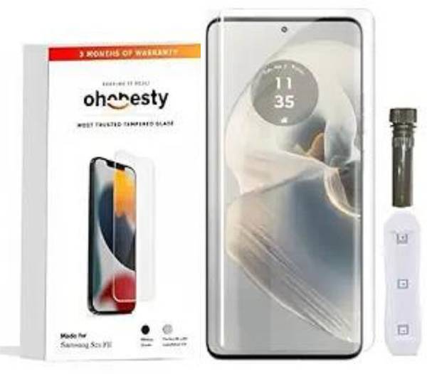 OHONESTY Edge To Edge Tempered Glass for Motorola Edge 50 Pro 5G / Moto Edge 50 5G Cellphone (6.7 Inch)