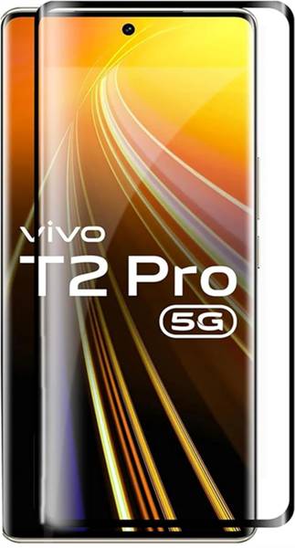 VISHRN Edge To Edge Tempered Glass for vivo T2 Pro 5G, vivo T2 Pro, (Full Glue Glass)
