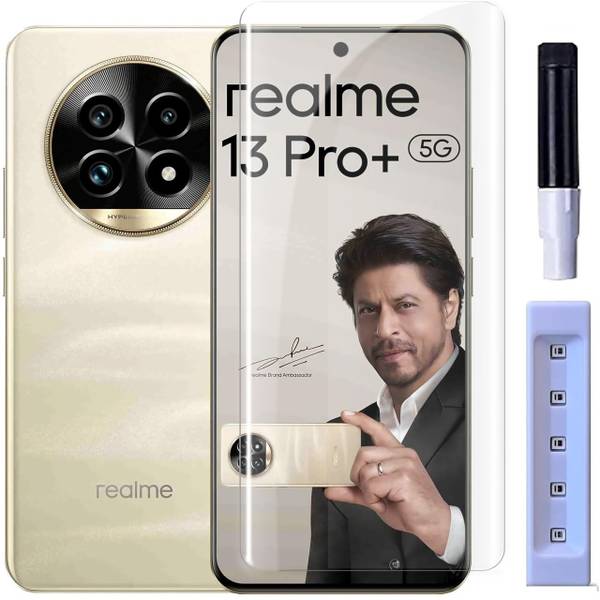 OneTech Edge To Edge Tempered Glass for Realme 13 Pro 5G / 13 Pro Plus 5G 9H Hardness, Premium UV Screen Protector