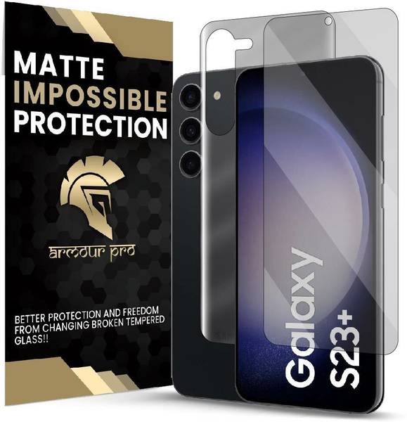 ArmourPro Front and Back Screen Guard for Samsung Galaxy S23 Plus 5G, Samsung S23 Plus 5G, S23 Plus 5G ( Its not a UV Glass, its Impossible Fiber)