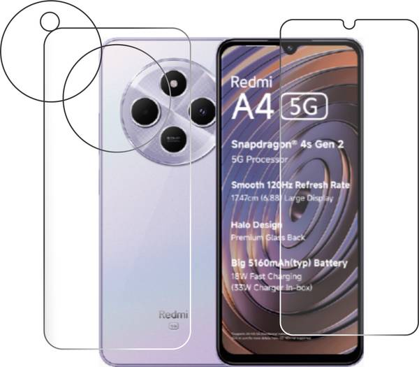 chakoor Front and Back Tempered Glass for Redmi A4 5G,poco c75,Redmi 14C