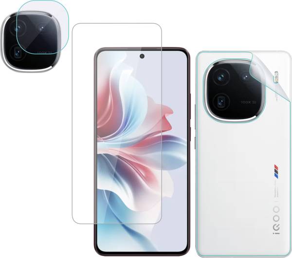Vatsin Front and Back Tempered Glass for iQOO 12 5G, iQOO 12 5G [With Rear Camera Lens Guard]
