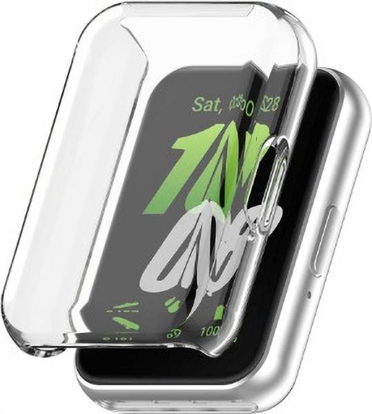 KAZUKI Screen Guard for Samsung Galaxy Fit 3 SM-R390 Full Coverage TPU Electroplated Watch Protective Case (Clear)