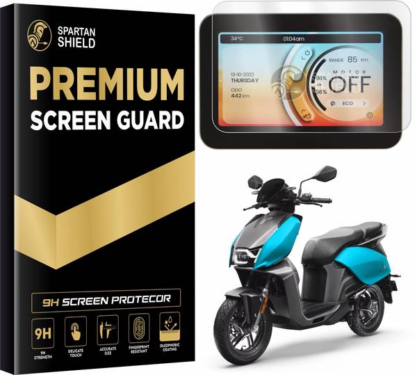 spartan shield Screen Guard for Hero Vida V2 Pro , Plus , Lite Electric Scooter , 7 INCH Digital Instrument Console Screen Protector | TFT Display Acc...