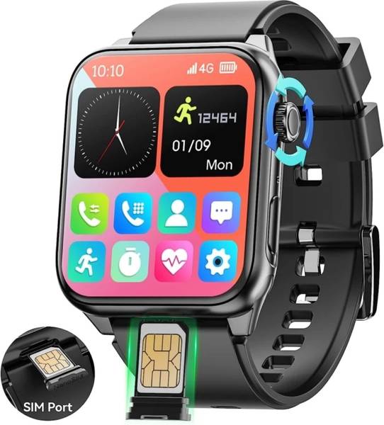 KHWABEEDA Screen Guard for Smart Watch ( 4G Sim Card call) 2023 Newest GPS Fitness Tracker With Heart Rate Sleep