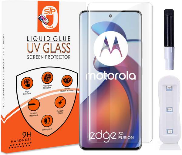 STP FEEL Tempered Glass Guard for Motorola Edge 30 fusion 5G, Moto Edge 40 5G Premium Technology UV Glass With Installation Kit